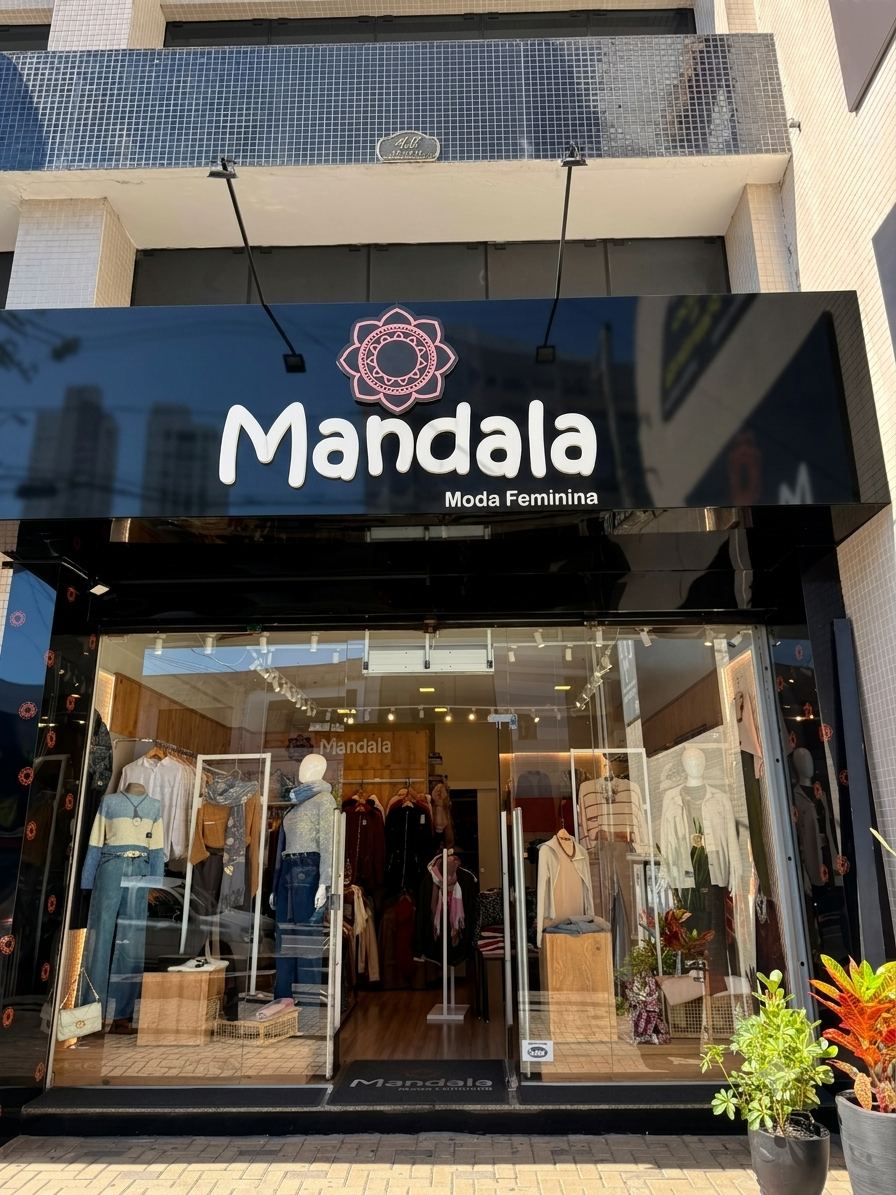 Fachada da loja Mandala Moda Feminina em São José dos Pinhais